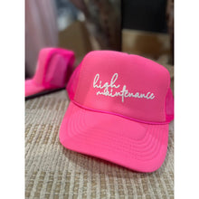 Load image into Gallery viewer, High Maintenance Hot Pink Trucker Hat
